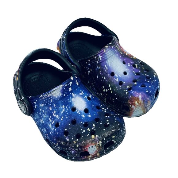 Crocs Toddler Shoes Galaxy Cosmic Clogs Unisex Multicolor Size C5 C 5 - Picture 1 of 9